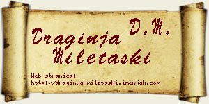 Draginja Miletaški vizit kartica